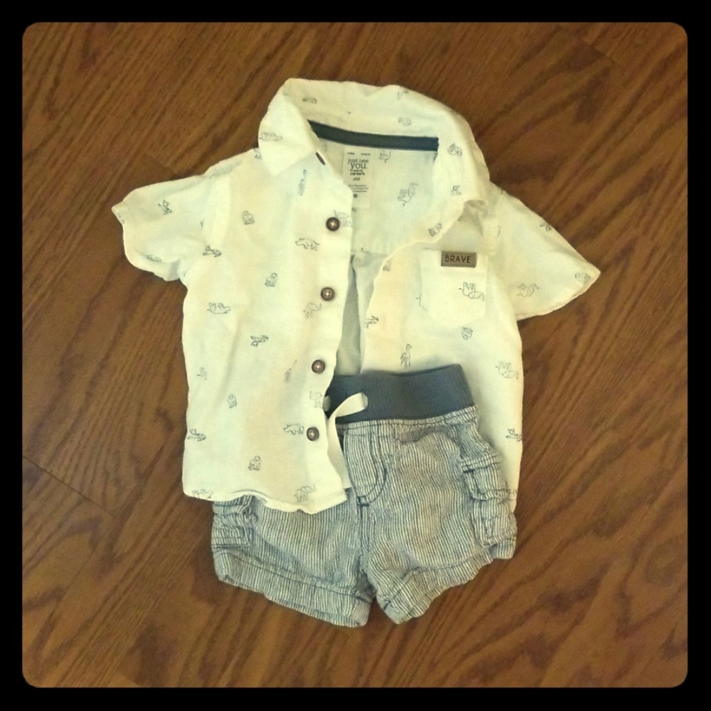 Baby polo shirt with shorts
